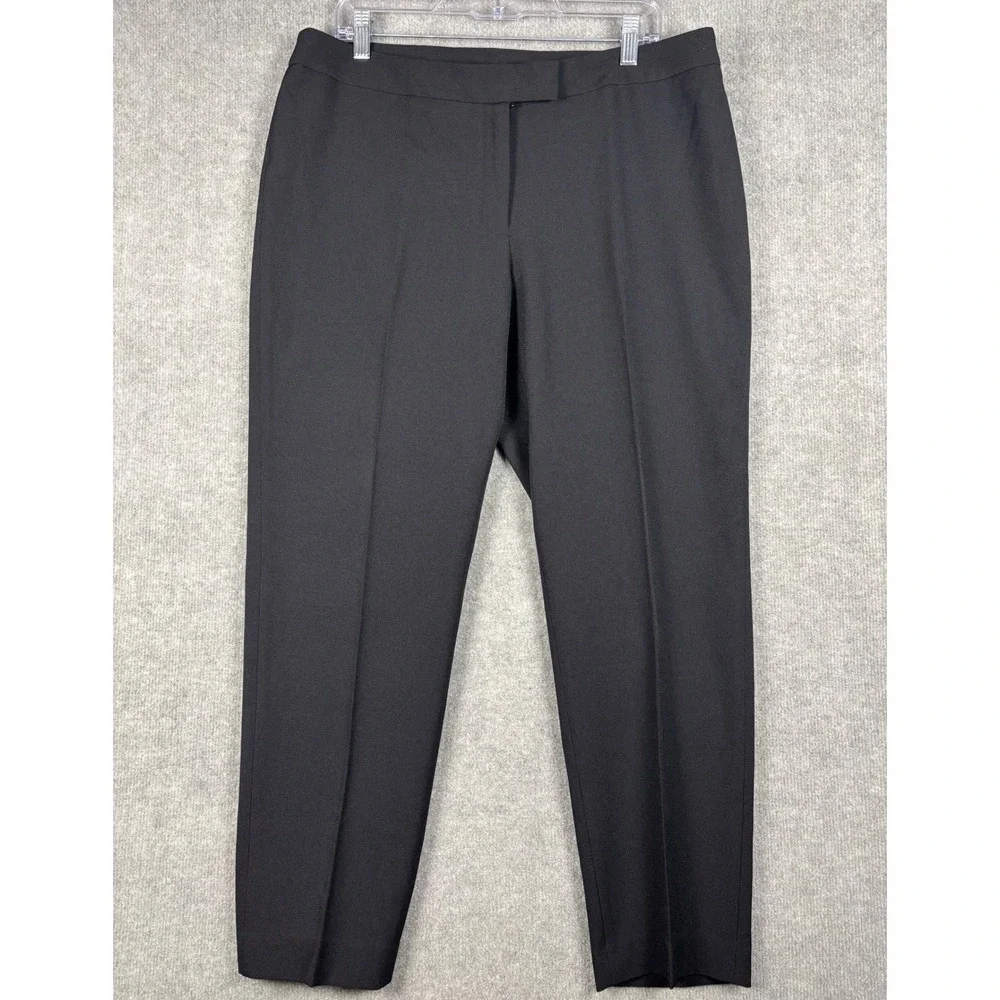 Anne Klein Dress Pants Slim Fit Trousers Size 14 Black‎ 10630838-169
